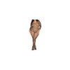 Bodystocking noir résille grande taille ouvert à l'entre-jambes 